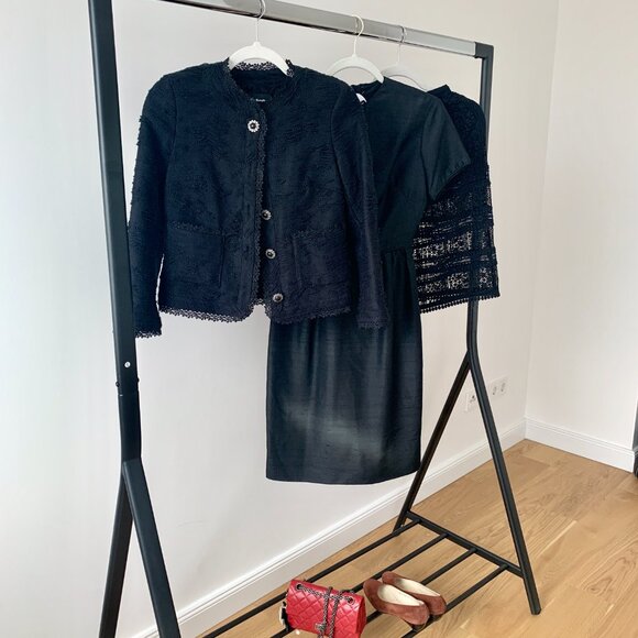 Allsaints Rowan black lace midi skirt UK 4 US 0 - Picture 9 of 9